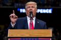 Sound and fury: Donald Trump speaking to the faithful in Wilkes-Barre, Pennsylvania.