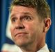 "I got it wrong": Premier Mike Baird at the press conference regarding the greyhound industry on Tuesday. 