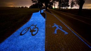 The path can glow in the dark for up to 10 hours.