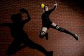 MELBOURNE, AUSTRALIA - OCTOBER 11: Amber Darwinkel, captain of the Australian women's dodgeball team, ahead of the ...