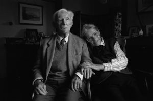 Alec Campbell with his wife Kathleen in their Hobart home.