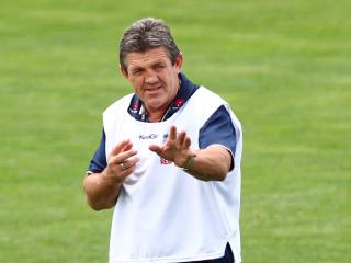 Former Wallabies defensive coach John Muggleton during the Melbourne Rebels Super 15 RU team training session at Visy Park in Melbourne.