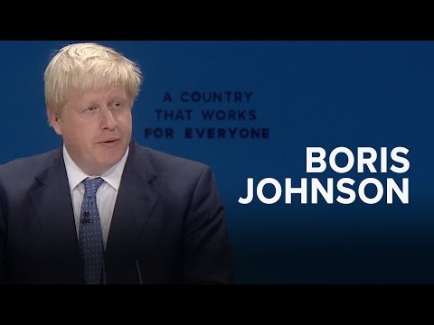 Boris Johnson: Speech to Conservative Party Conference 2016