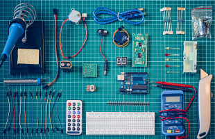 Electrial components from above