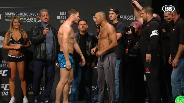 Bisping blows up at weigh in