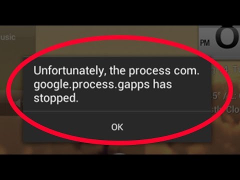 how to fix unfortunately the process com.google.process.gapps has stopped