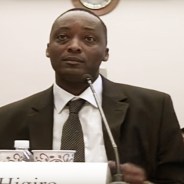 Former Rwandan military officer Robert Higiro testifies before a Congressional subcommittee on May 15, 2015.