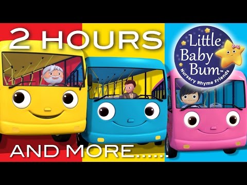 Wheels On The Bus | Part 2 Compilation! | 2+ Hours of Nursery Rhymes by LittleBabyBum!