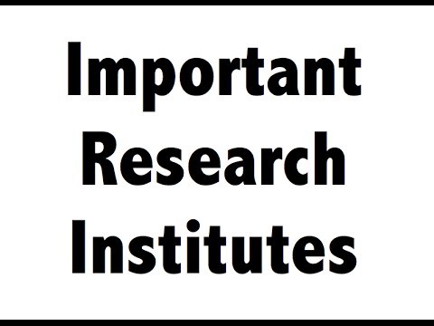 Important research institutes & Centers - Static GK