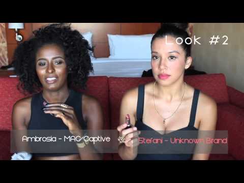 Ambrosia Malbrough & Stefani do #CalienteLipSticks | Dark