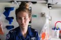 Paramedic Fiona Gwyther at the NSW Ambulance Headquarters in Rozelle.