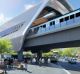 An artist's impression of the Victorian government's $1.6 billion sky rail along the Cranbourne-Pakeham line. 