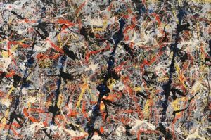 <i>Number 11</i>, also known as Blue Poles by Jackson Pollock.