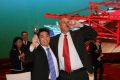 Port in a storm: Adam Giles, the former chief minister of Northern Territory toasts Ye Cheng, chairman of Shandong ...