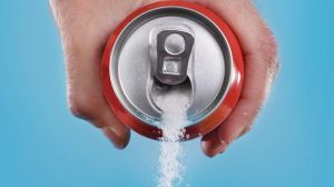 Simply swapping sugar-dense drinks for water can halve our intake.
