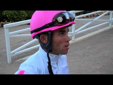 Simon Callaghan and Joel Rosario after Dubawi Heights wins the Wilshire Handicap (Gr. III)