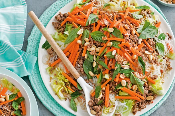 Vietnamese lemongrass beef and noodle salad