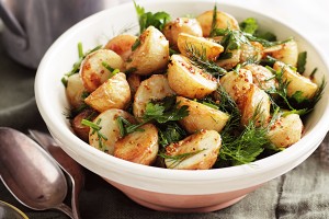 Mixed herb and roast potato salad