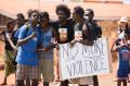 The people of Galiwinku , Elcho Island march against Family Violence.