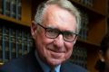 David Gonski with students Adalyah Swann, Hannah Sivas, Nani Crichton, Martin Mackic and Lyndell Feleti, in the NSW ...