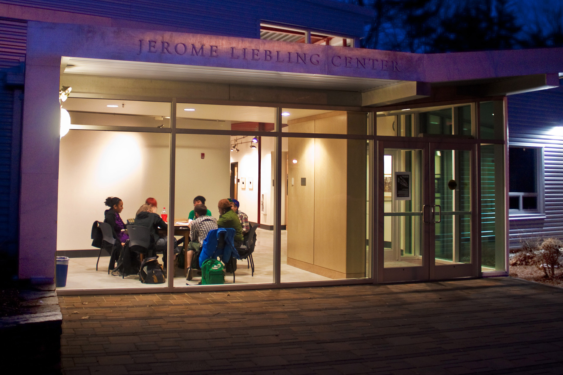 students at night