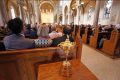 Arnie's Army: The Ryder Cup sits in the back of the Basilica at Saint Vincent College during a memorial service for ...