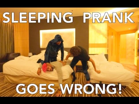 SLEEPING PRANK GOES WRONG!!!