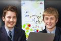 Spirit of GovHack Youth Award winners, George Dan, 15, Jerrabomberra, and Sam Reading-Thompson, 15, Braddon,  created a ...