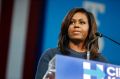 First lady Michelle Obama speaks during a campaign rally for Democratic presidential candidate Hillary Clinton Thursday, ...