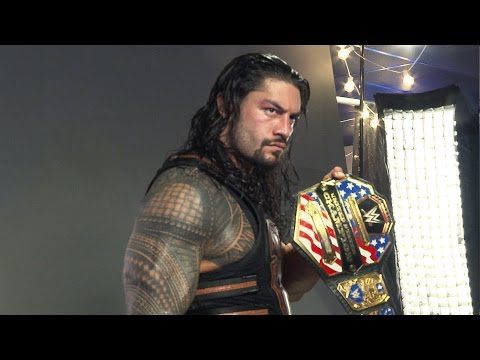 Roman Reigns is photographed with his new United States Championship: Sept. 26, 2016