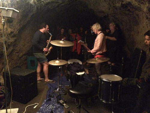 The Blues in a cave.