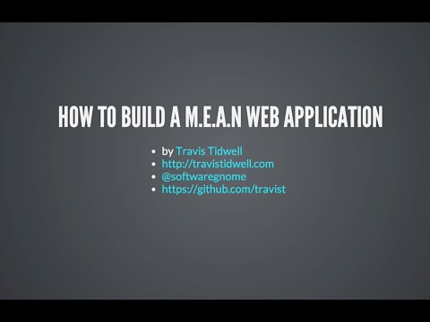 How to build a M.E.A.N web application