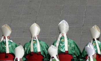 Cardinals and Bishops attend a jubilee mass where the appointment of 17 new Cardinals was announced (AP)