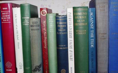 Photograph of books from the WCML Irish collection