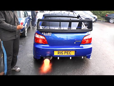 Subaru Impreza WRX Cosworth - Anti Lag FLAMES!