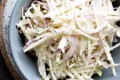 Serve this crunchy slaw (right) with roast pork or in a sandwich.