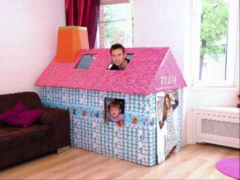 Building A Cardboard Playhouse Timelapse