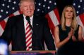 Ivanka Trump listens as her father delivers a policy speech. 