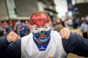 AFL Grand Final 2016 at the MCG, Western Bulldogs v Sydney. 1/10/2016. pictures by Justin McManus. Fans enjoying the ...