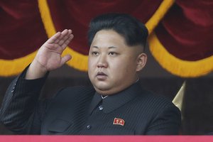 In this Oct. 10, 2015, file photo, North Korean leader Kim Jong Un salutes at a parade in Pyongyang, North Korea.