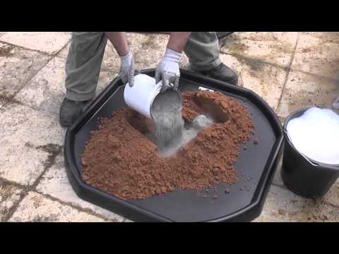 How to mix cement by hand