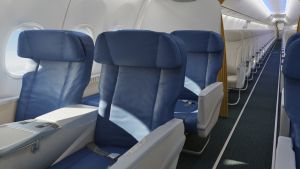 Air Vanuatu's 737-800 business class.