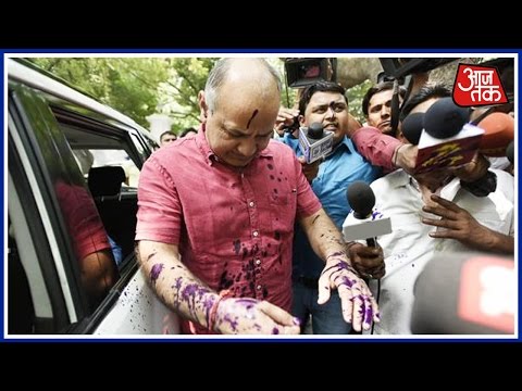 Ink Attack Happens On Deputy CM Of Delhi Manish Sisodia