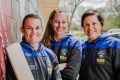 ACT Meteors players Erin Osborne (left), Sam Bates, and Kris Britt.