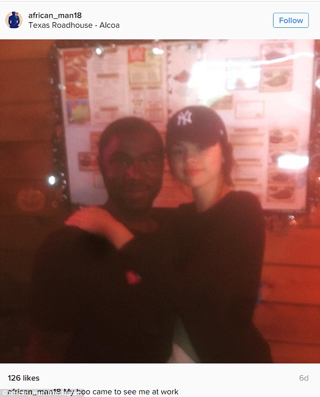 She made a new friend: Selena Gomez posed with fan Maius Ayl at Texas Roadhouse in Tennessee on October 8. He told InTouch she was 'amazing'