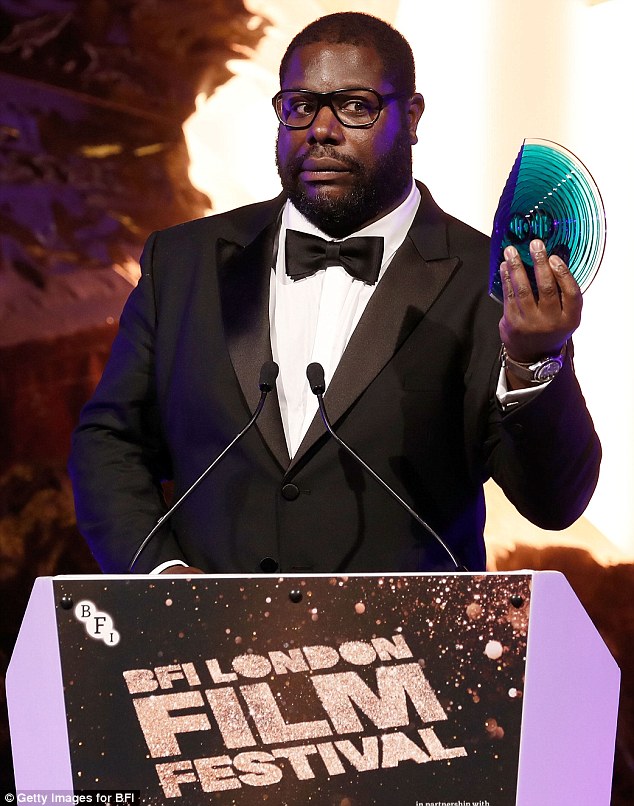 Winner: Director Steve McQueen accepts the BFI Fellowship Award