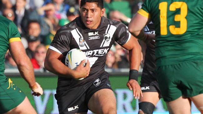 Jason Taumalolo for the Kiwis during the Test Match between the Australian Kangaroos and the New Zealand Kiwis at NIB Stadium in Perth, Saturday, Oct 15, 2016. (AAP Image/Richard Wainwright) NO ARCHIVING, EDITORIAL USE ONLY