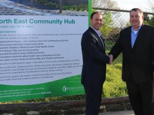 Kooyong MP Josh Frydenberg and Boroondara Council's Jim Parke