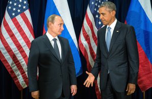 U.S. President Barack Obama, right, and Russia's President Vladimir Putin 