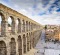 Segovia, Spain at the ancient Roman aqueduct.